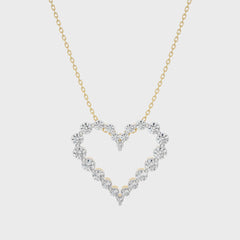 1 CT. The Sparkling Heart Lab Created Diamond Pendant