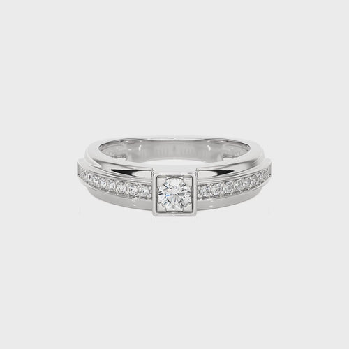 1/4 CT. Round Natural Diamond Ring