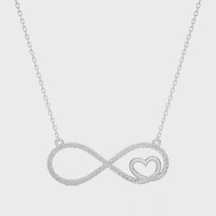 1/4 CT. Everlasting Infinity Heart Lab Created Diamond Pendant.