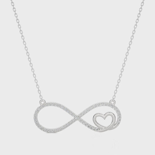 1/4 CT. Everlasting Infinity Heart Lab Created Diamond Pendant.
