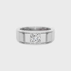 1 1/2 CT. Royal Princess Enchantment Solitaire Men's Lab Created Diamond Engagement Band Ring