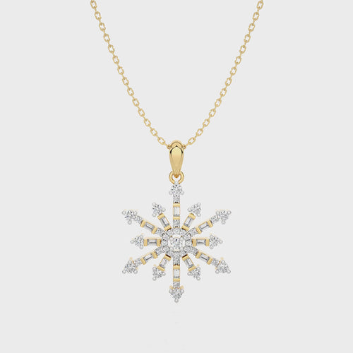 The Sparkling Snowflake Lab Created Diamond Pendant