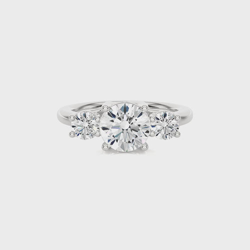 Classic Three-Stone Diamond Engagement Ring