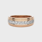 1 CT. Classic Half Eternity Men's Round Lab Created Diamond Engagement Band Ring