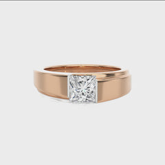 1 1/2 CT. Regal Princess Brilliance Solitaire Men's Lab Created Diamond Engagement Band Ring