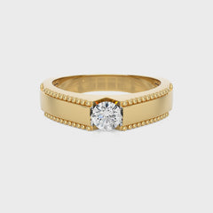 1/2 CT. Round Natural Diamond Engagement Ring