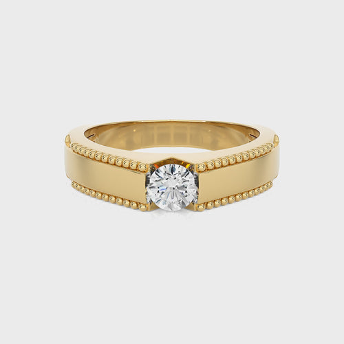 1/2 CT. Round Natural Diamond Engagement Ring