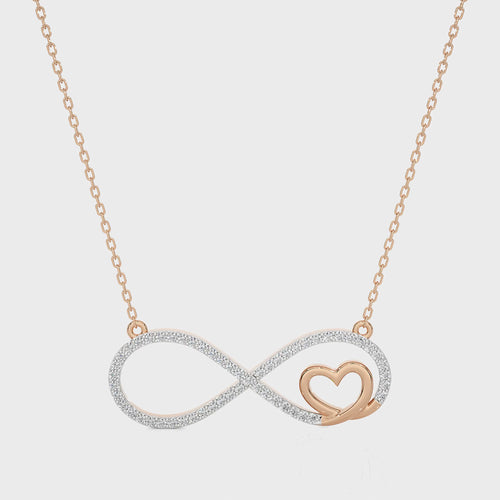 Everlasting Infinity Heart Lab Created Diamond Pendant.