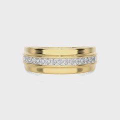 1/4 CT. Alaxander Half Eternity Style Men's Round Lab Created Diamond Engagement Band Ring