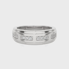 1/4 CT. Maurice Men's Rouns Lab Created Diamond Engagement Band Ring