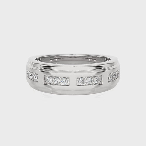 1/4 CT. Maurice Men's Rouns Lab Created Diamond Engagement Band Ring