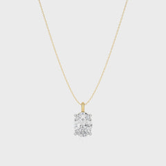 1 CT. Solitaire Oval  Lab Created Diamond Pendant