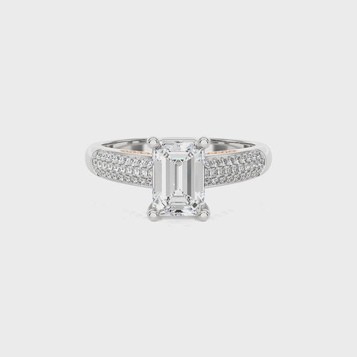 Contemporary Solitaire Diamond Engagement Ring