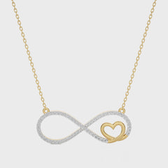 1/4 CT. Everlasting Infinity Heart Lab Created Diamond Pendant.