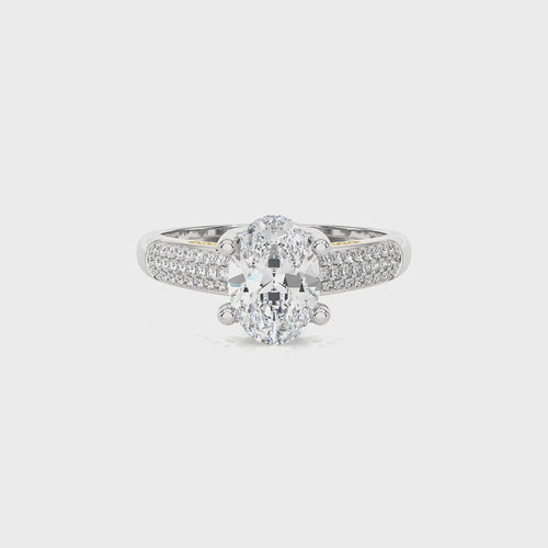 Contemporary Solitaire Diamond Engagement Ring