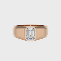 1 1/4 CT. Solitaire Men's Emerald Lab Created Diamond Engagement Band