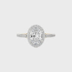 Aura Vintage Diamond Halo Engagement Ring