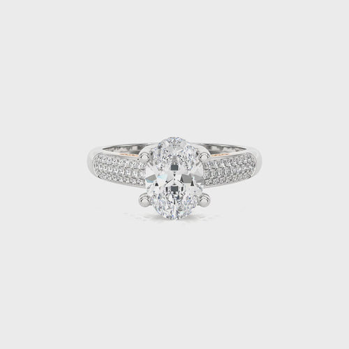 Contemporary Solitaire Diamond Engagement Ring