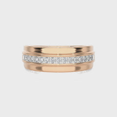 Alaxander Half Eternity Style Men's Round Lab Created Diamond Engagement Band Ring