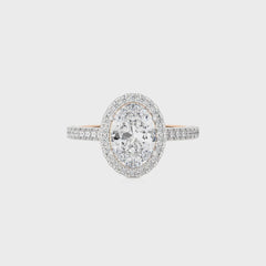 Artsy Bazel Halo Diamond Engagement Ring