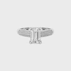 Contemporary Solitaire Diamond Engagement Ring