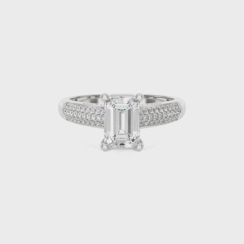 Contemporary Solitaire Diamond Engagement Ring