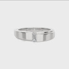 1/5 CT. Regal Baguette Brilliance Solitaire Men's Lab Created Diamond Engagement Band Ring