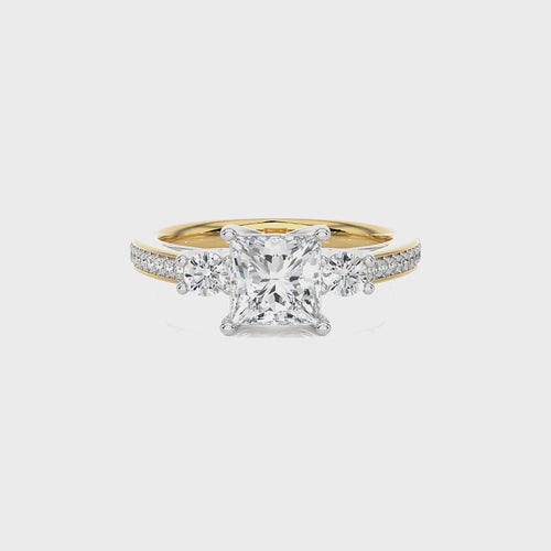 Classic Three-Stone Diamond Engagement Ring