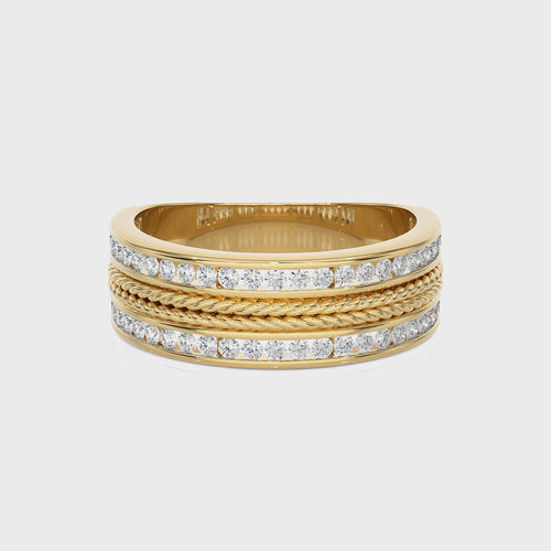 Majestic Men's Engagement Round Lab Created Diamond Eternity Band Ring