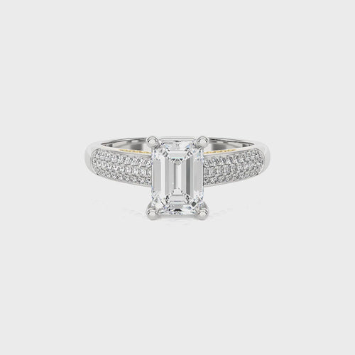 Contemporary Solitaire Diamond Engagement Ring