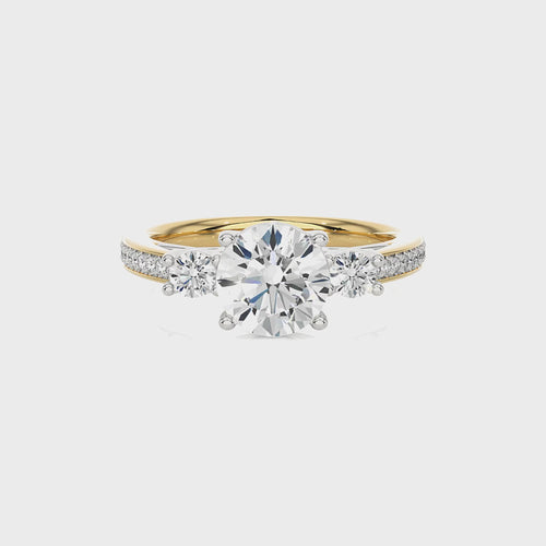 Classic Three-Stone Diamond Engagement Ring