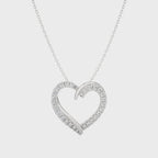 1/2 CT. Pure Affection Real Gold Heart Lab Created Diamond Pendant