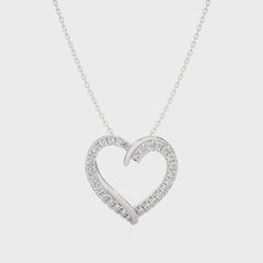 1/2 CT. Pure Affection Real Gold Heart Lab Created Diamond Pendant