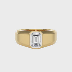 1 1/4 CT. Solitaire Men's Emerald Lab Created Diamond Engagement Band