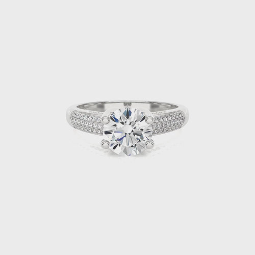 Contemporary Solitaire Diamond Engagement Ring