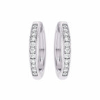 1 CT. Round Diamond Eternity Hoop Earrings