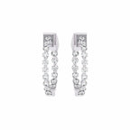 1 CT. Round Diamond Inside Out Hoop Earrings