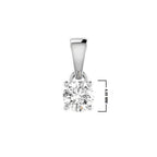 1/4 CT. Classic Solitaire Round Lab-created Diamond Pendant