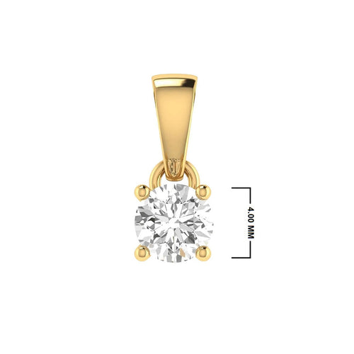 1/4 CT. Classic Solitaire Round Diamond Pendant