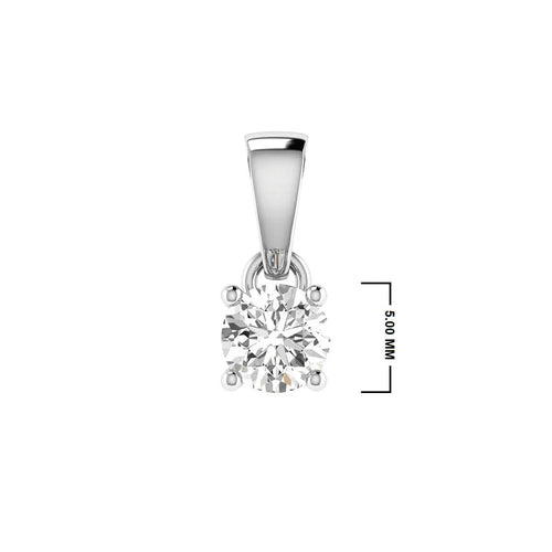 3/8 CT. Classic Solitaire Round Lab-created Diamond Pendant