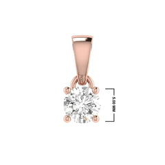 3/8 CT. Classic Solitaire Round Lab-created Diamond Pendant