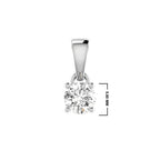 3/4 CT. Classic Solitaire Round Lab-created Diamond Pendant