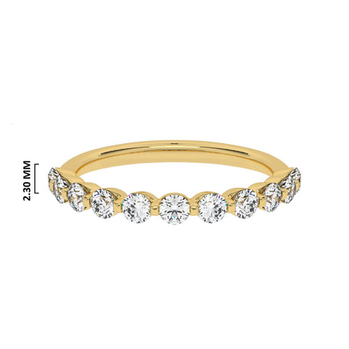 1/2 CT. Single Row half Eternity band