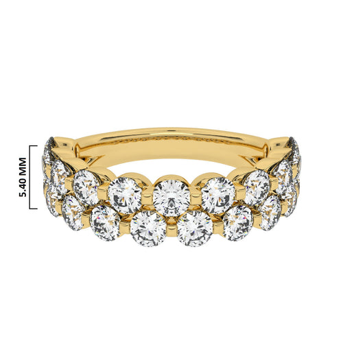 2 CT. Double Row Half Eternity band