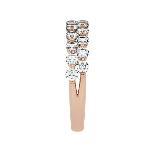 1 CT. Double Row Half Eternity band
