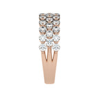 1 1/2 CT. Tripple Row Half Eternity band