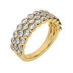 1 1/2 CT.Tripple Row Half Eternity band