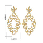 1 1/4 CT. Natural Round Diamond Studded Floral Design Earrings