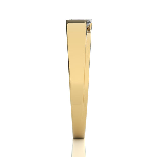 Regal Baguette Brilliance Solitaire Men's Lab Created Diamond Engagement Band Ring