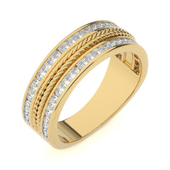3/4 CT. Majestic Men's Engagement Round Lab Created Diamond Eternity Band Ring